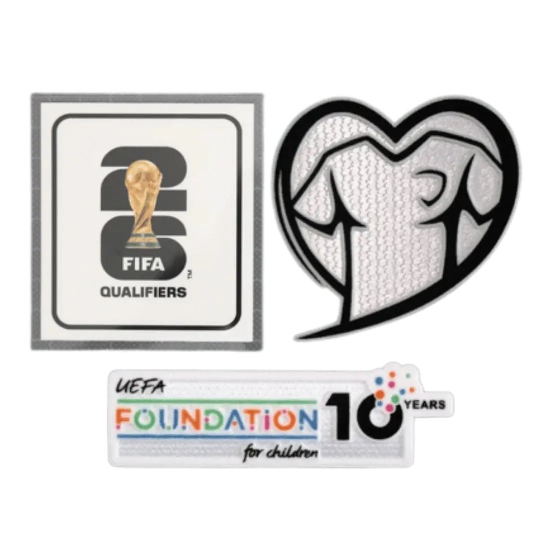 Kit Patches Copa do Mundo 2026 Qualifiers Play With Heart & FOUNDATION