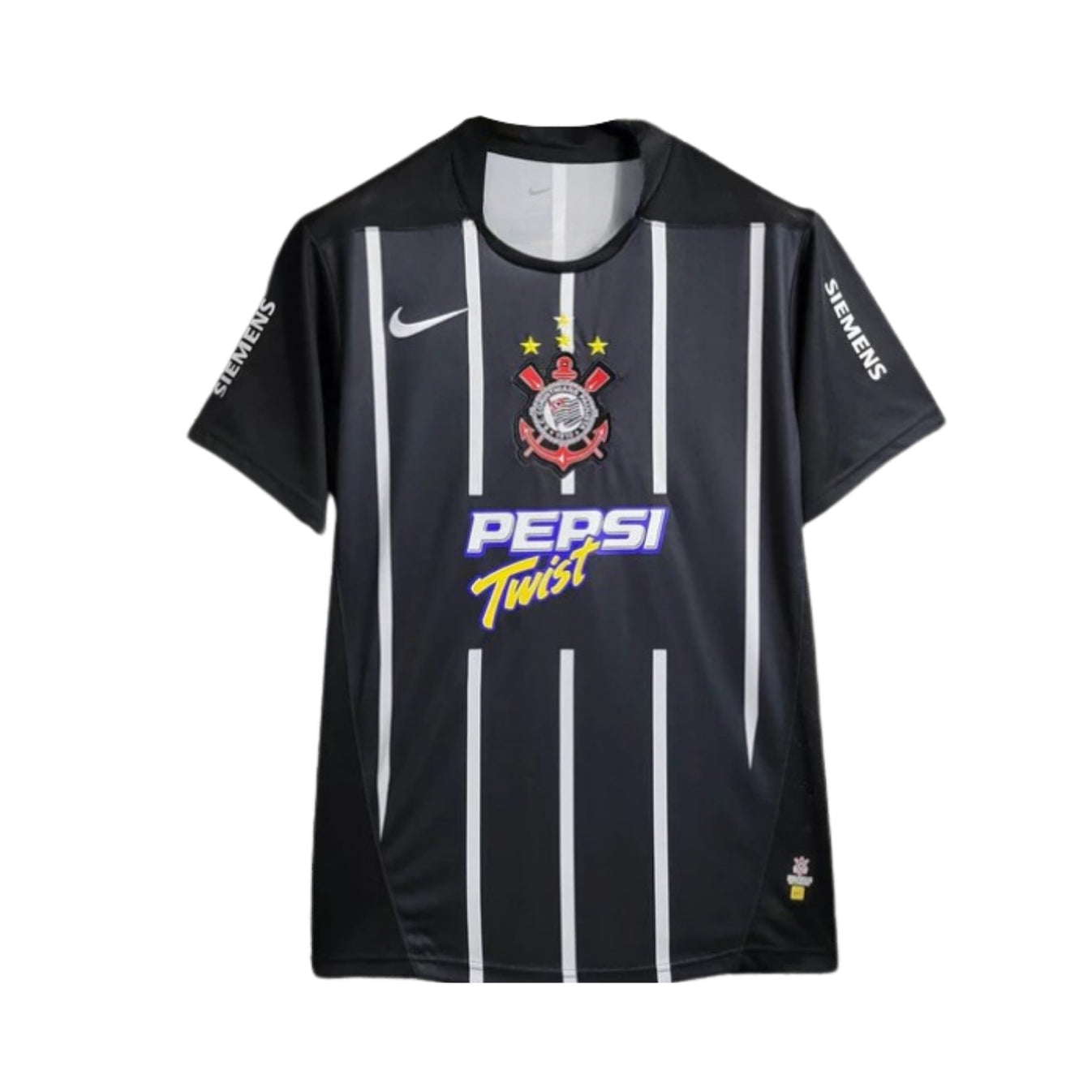 Camisa Corinthians Retrô 2004/05 Alternativa Nike Masculina - Preta e Branca