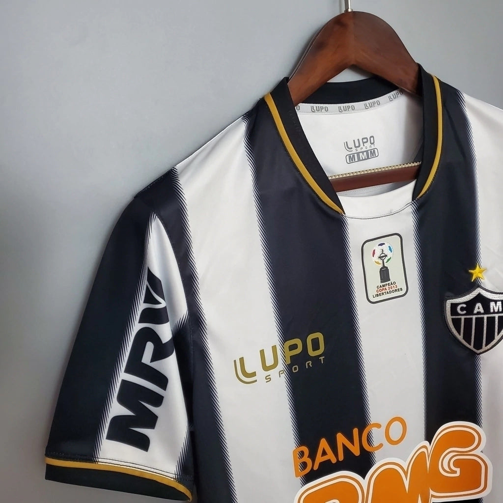Camisa Atlético Mineiro Home Retrô 2013 Patch da Libertadores - Preta e Branca - Lupo