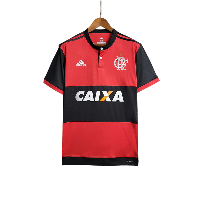 Camisa Retrô Flamengo Home 2017/18 Masculino - Preto e Vermelho