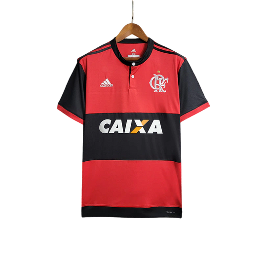 Camisa Retrô Flamengo Home 2017/18 Masculino - Preto e Vermelho