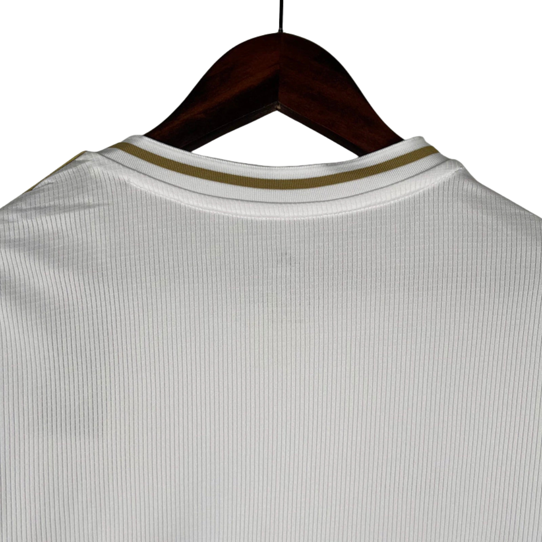 Camisa Real Madrid I Home 2019/20 Adidas Retrô Manga Longa Masculina - Branco