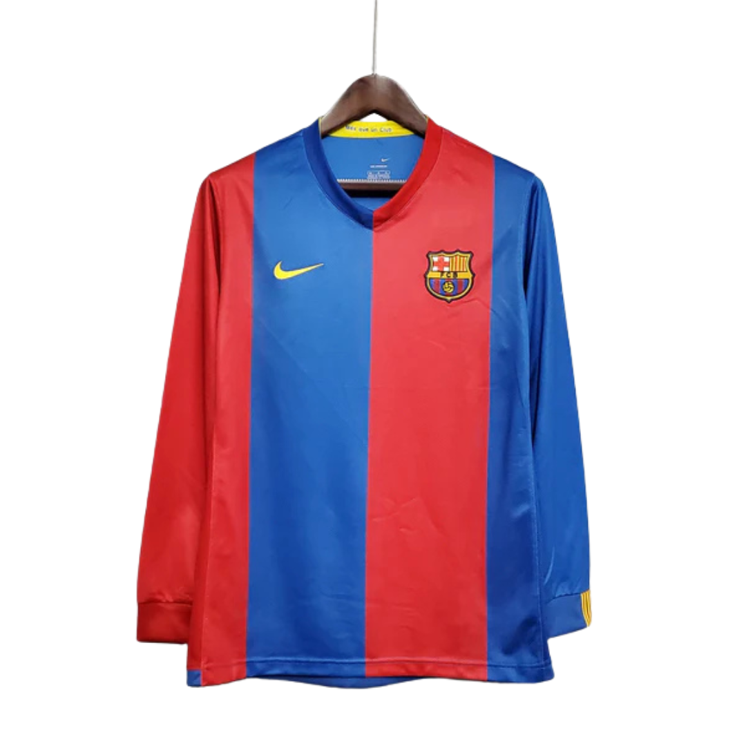 Camisa Manga Longa Barcelona 06/07 Nike - Grená