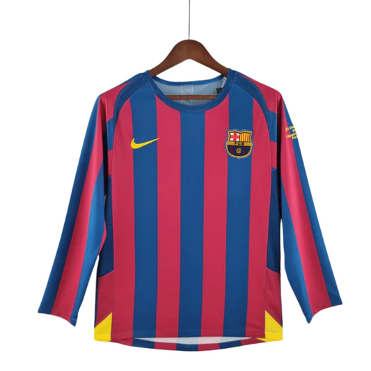Camisa Manga Longa Barcelona 05/06 Nike - Grená