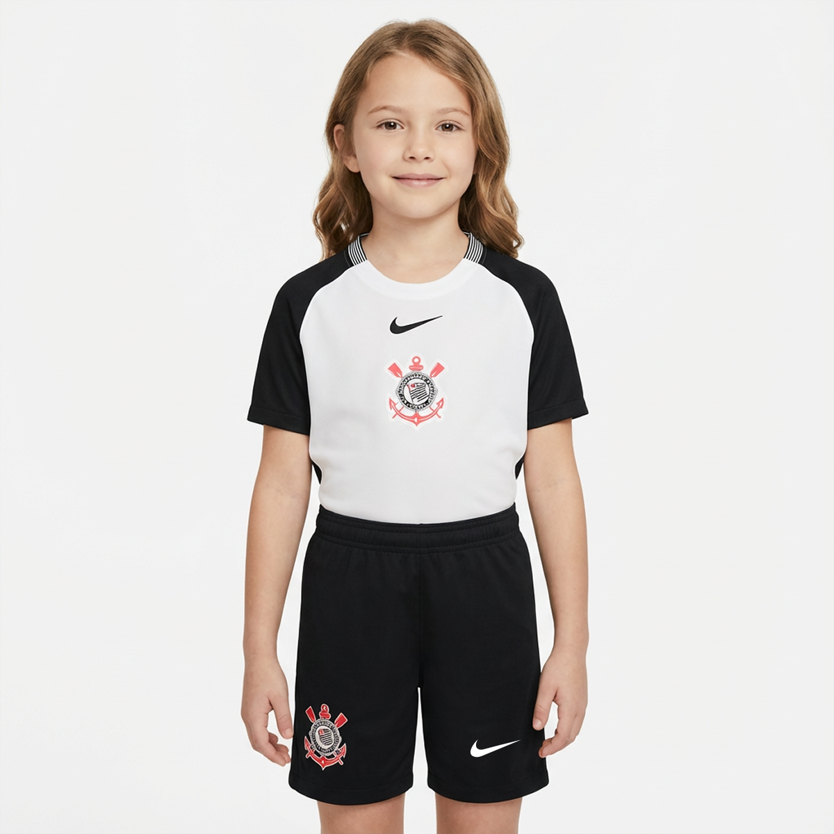 Conjunto Infantil Feminino Nike Corinthians 2025/26 I