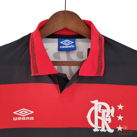 Camisa Retrô Flamengo Home 1992/93 Masculino - Preto e Vermelho