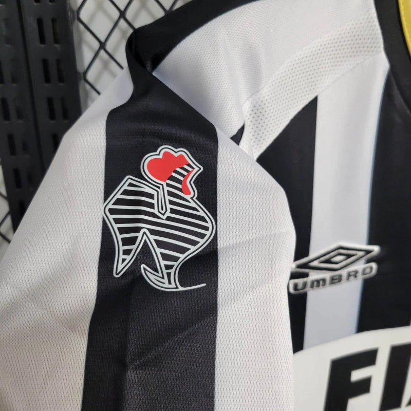 Camisa Atlético Mineiro Home Retrô 2003 Preta e Branca - Umbro