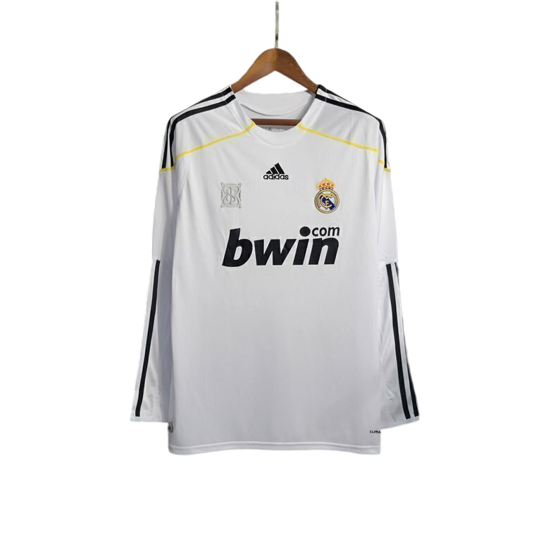 Camisa Manga Longa Real Madrid Retrô 09/10 Adidas Masculino - Branco