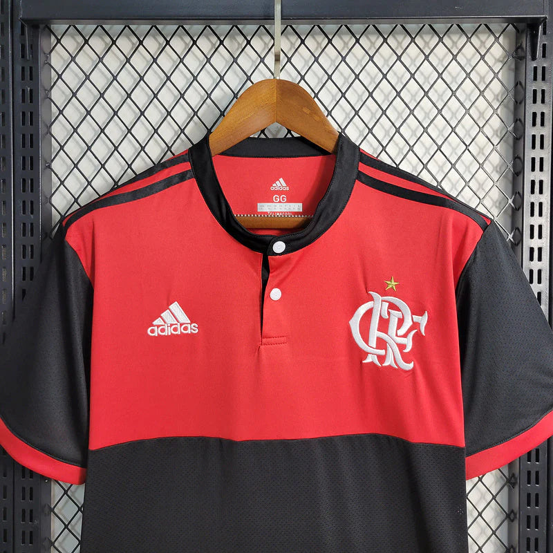 Camisa Retrô Flamengo Home 2017/18 Masculino - Preto e Vermelho