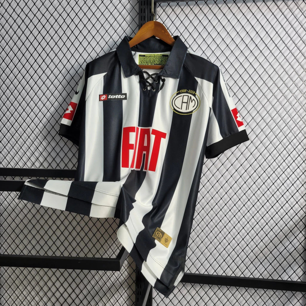 Camisa Atlético Mineiro Retrô 2008 Branco e Preto - Lotto
