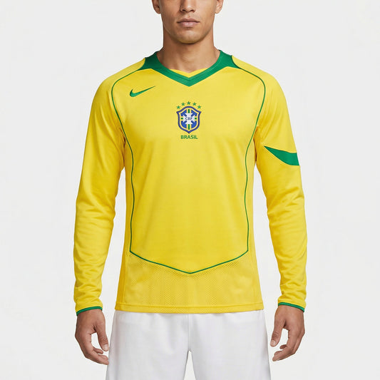 Camisa Nike Retrô Brasil 2004 I Manga longa