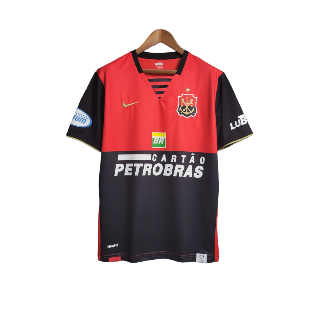 Camisa Retrô Flamengo Home 2007/08 Masculino - Preto e Vermelho