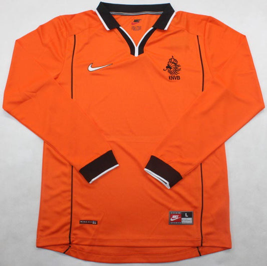 Camisa Manga Longa Holanda 1998 Nike - Laranja